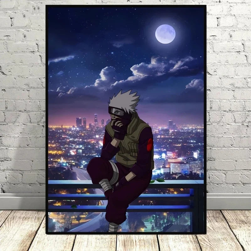 Canvas Art Walls Painting Naruto Hatake Kakashi Hanging Decorative Modular Prints Cartoon Character Picture Christmas Gifts