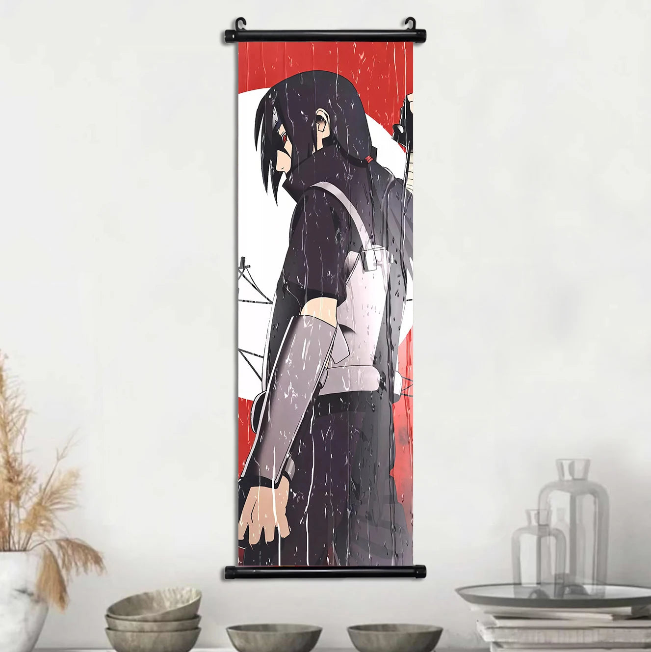 Akatsuki Hot Japanese Anime Poster Scroll Canvas Wall Hanging Painting Home Decor Itachi Art Room Decoration Kid Gift Didara
