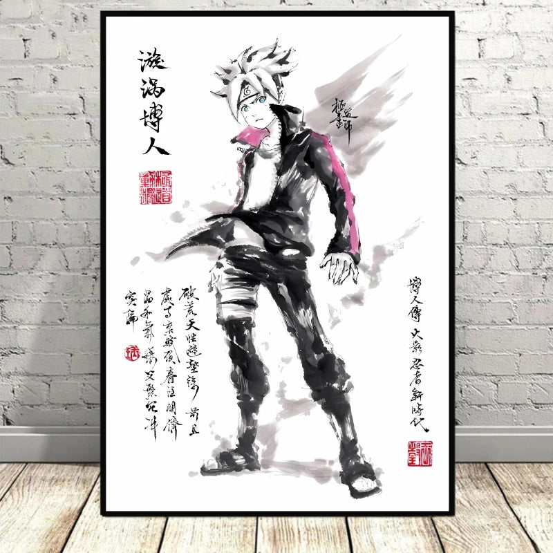 Japan Classic Anime Naruto Poster Character Sketch Living Room Decor Posters Manga Decoration Painting Classic Art Wall Stickers