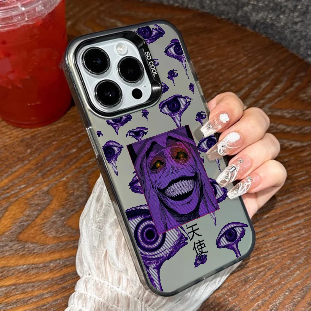 Anime S-Solo Leveling Phone Case For IPhone 16 Pro Max 15 14 13 12 XS Plus 11 Fashion Matte Aurora Laser Gradient Shockproof