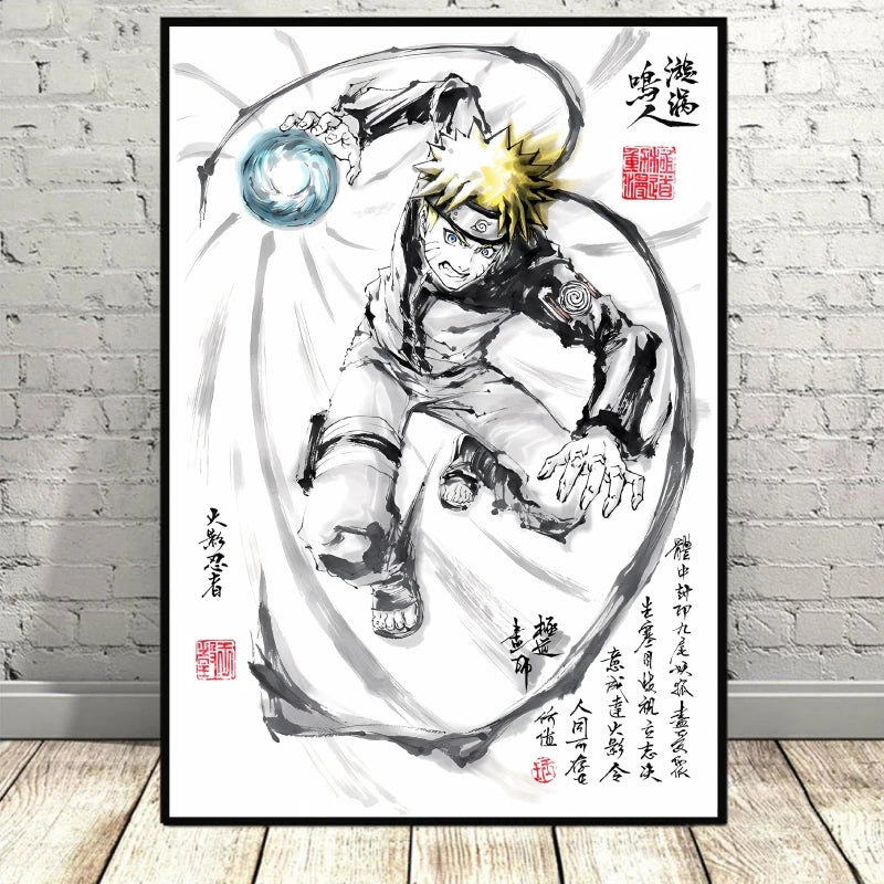 Japan Classic Anime Naruto Poster Character Sketch Living Room Decor Posters Manga Decoration Painting Classic Art Wall Stickers