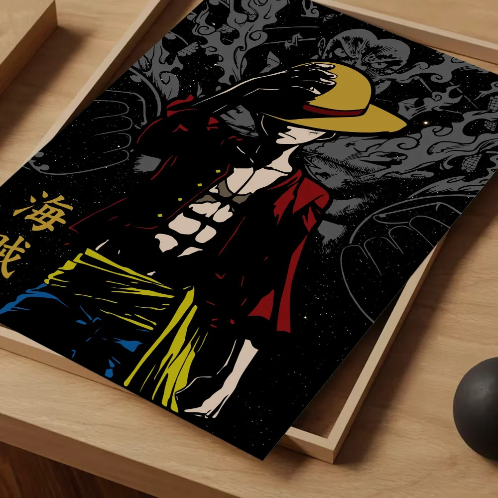 Hot One Anime P-Piece Whitepaper Poster HD Quality Poster Wall Art Painting Study Room Wall Decor
