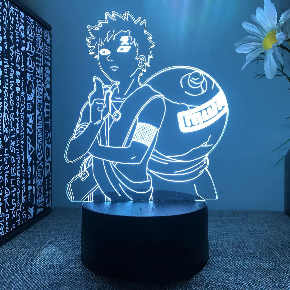 Anime Naruto Uzumaki LED Night Light Toys Akatsuki Kakashi Hatake Kid Bedroom Nightlight Itachi Uchiha 3D 7/16 colors Lamp Decor