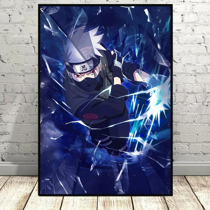 Canvas Art Walls Painting Naruto Hatake Kakashi Hanging Decorative Modular Prints Cartoon Character Picture Christmas Gifts