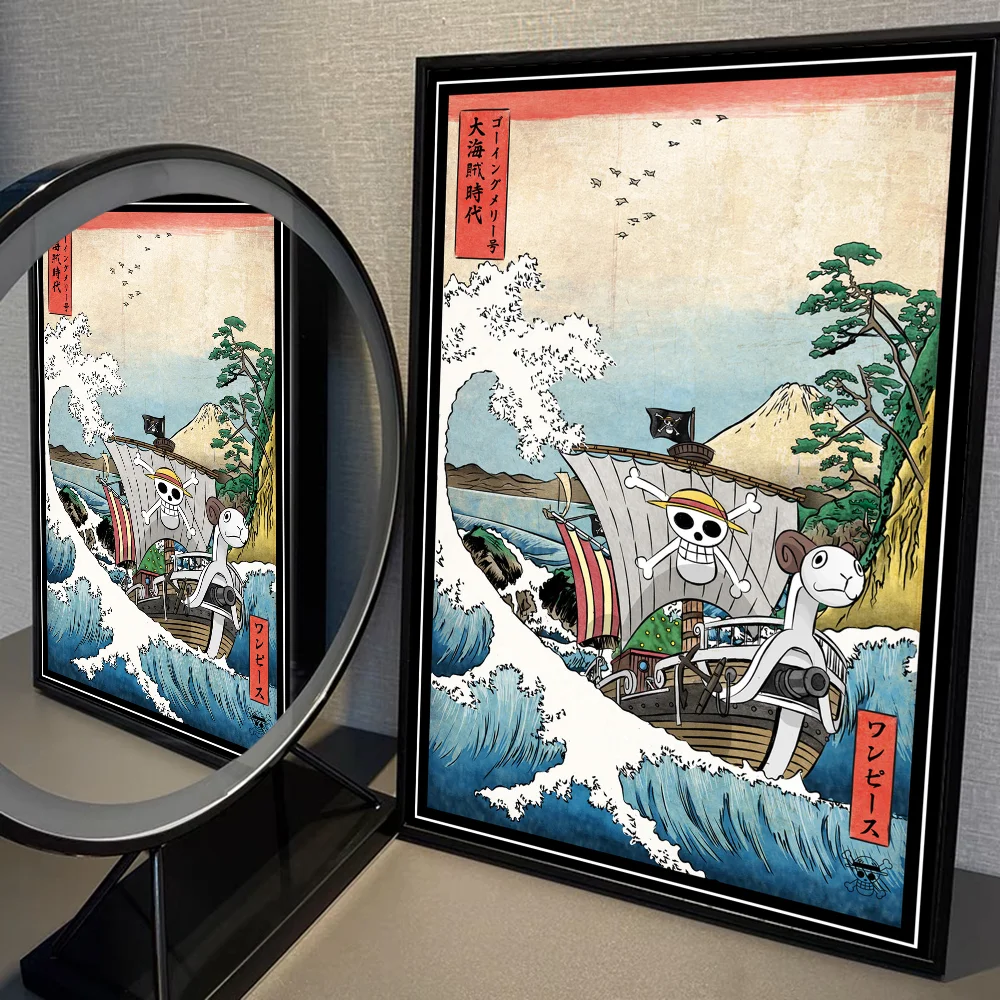 Hot One Anime P-Piece Whitepaper Poster HD Quality Poster Wall Art Painting Study Room Wall Decor
