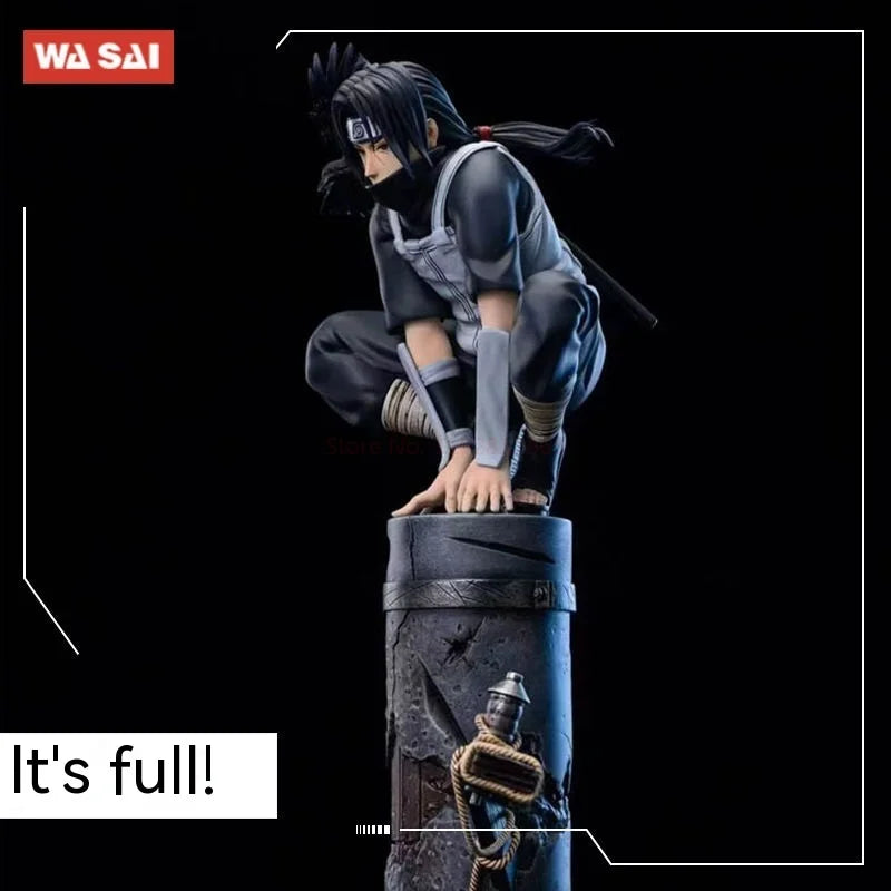 Anime Naruto Anbu Uchiha Itachi Tsukuyomi Sharingan Squatting In·stock Figure Pvc Model Decoration Collection Toy Gift Shipped