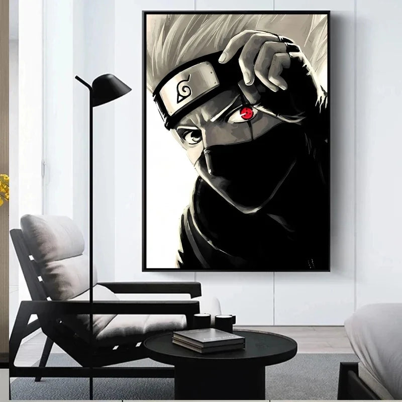 Canvas Art Walls Painting Naruto Hatake Kakashi Hanging Decorative Modular Prints Cartoon Character Picture Christmas Gifts