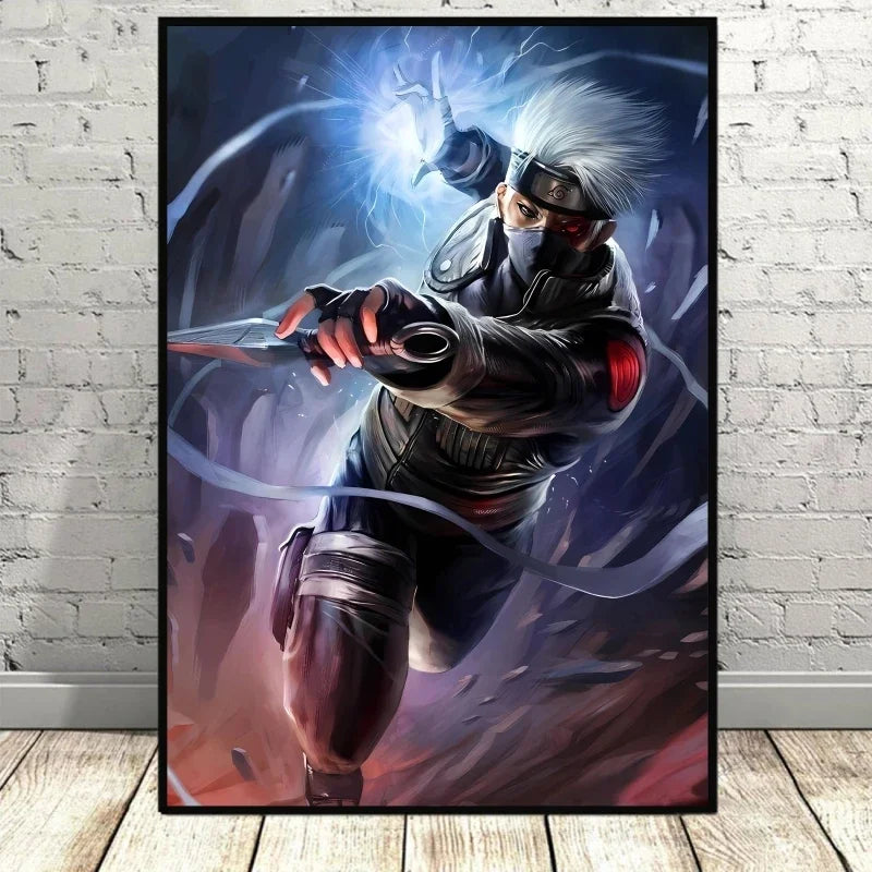 Canvas Art Walls Painting Naruto Hatake Kakashi Hanging Decorative Modular Prints Cartoon Character Picture Christmas Gifts