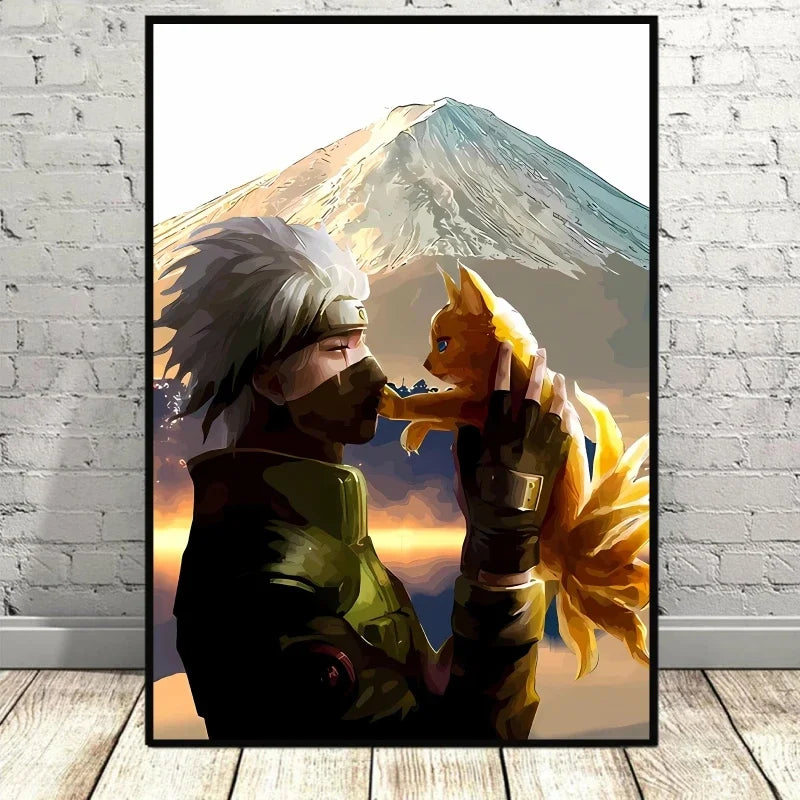 Canvas Art Walls Painting Naruto Hatake Kakashi Hanging Decorative Modular Prints Cartoon Character Picture Christmas Gifts