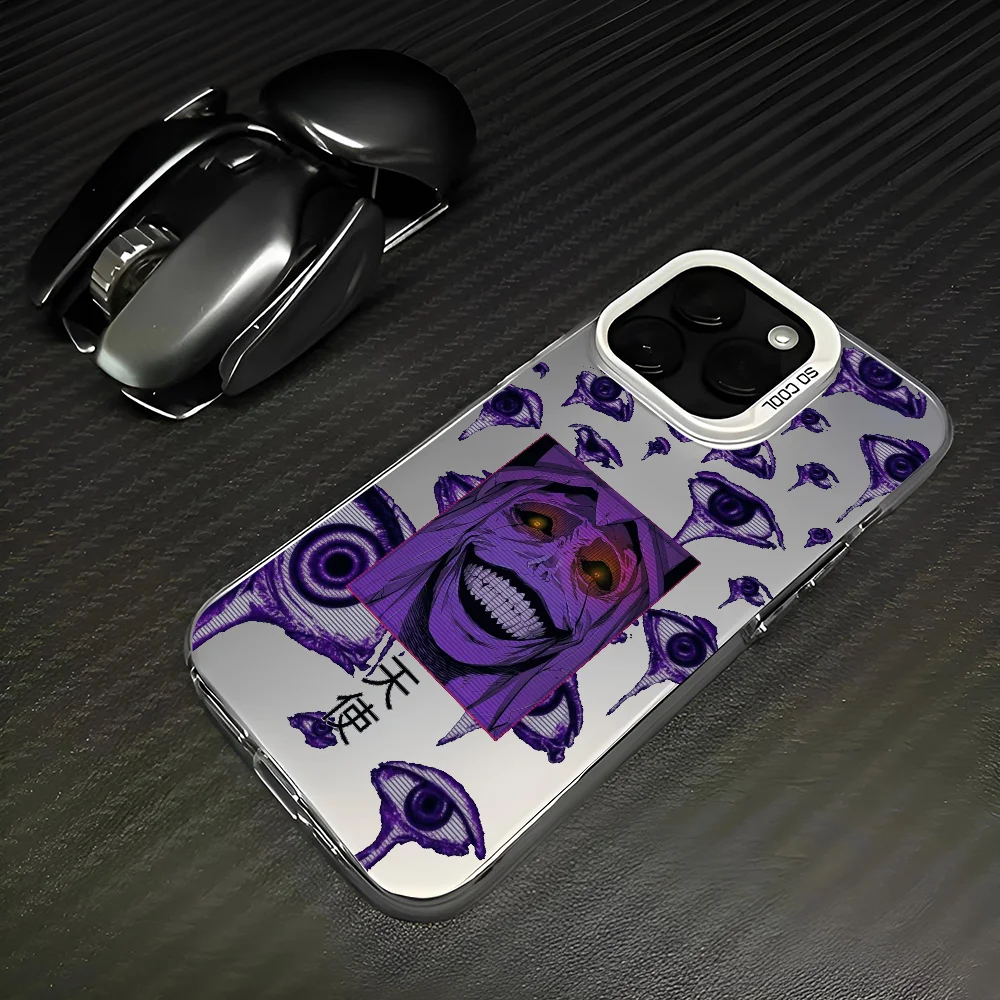 Anime S-Solo Leveling Phone Case For IPhone 16 Pro Max 15 14 13 12 XS Plus 11 Fashion Matte Aurora Laser Gradient Shockproof
