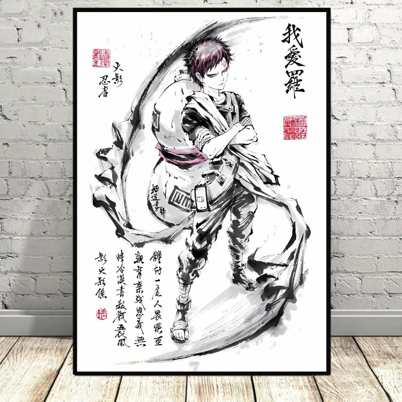 Japan Classic Anime Naruto Poster Character Sketch Living Room Decor Posters Manga Decoration Painting Classic Art Wall Stickers