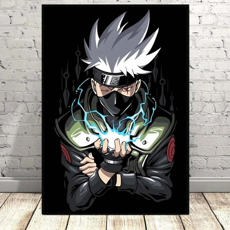 Canvas Art Walls Painting Naruto Hatake Kakashi Hanging Decorative Modular Prints Cartoon Character Picture Christmas Gifts