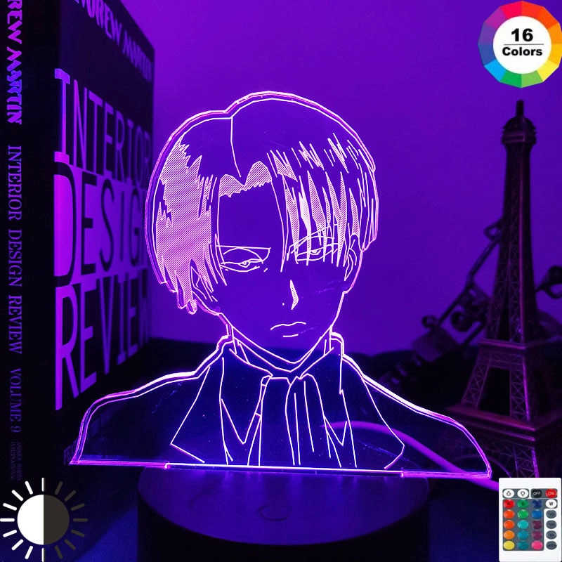 Anime 3d Lamp Levi Ackerman Attack on Titan Creative Colorful Phantom Bedside Sleeping Lamp Holiday Gift