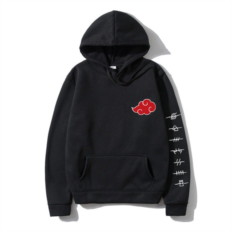 Anigarms Akatsuki Anime Manga Hoodies Men Women Funny Cartoon Graphic Oversized Black and White Sweatshirt Pullover Unisex