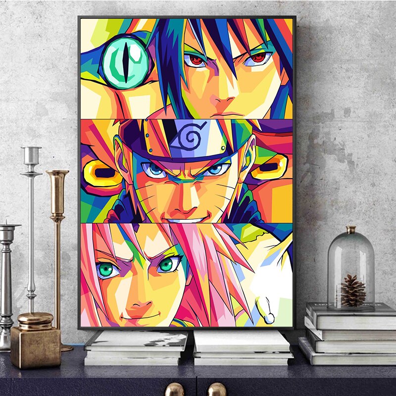 Japanese Anime Naruto Sakura Sasuke Poster Canvas Painting Wall Decoration Picture Cuadros Living Room Home Decor Mural