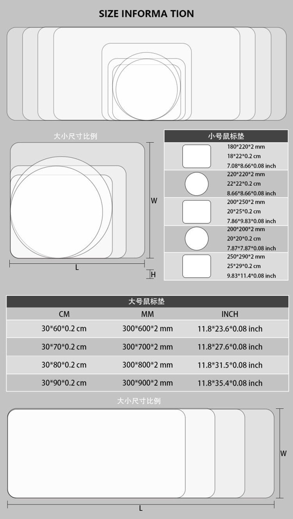 0NE PlECE Large Mouse Pad