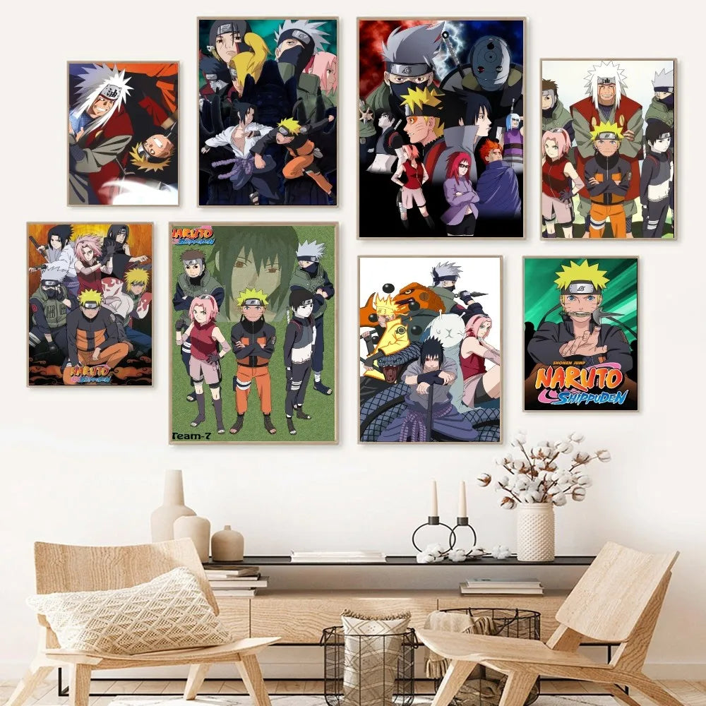 Anime NARUTO-ナルト Poster Paper Print Home Living Room Bedroom Entrance Bar Restaurant Cafe Art Painting Decoration