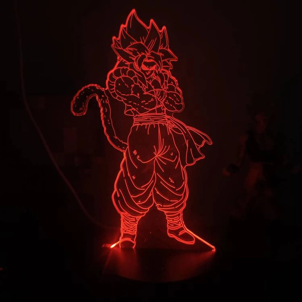 3D Illusion Anime Goku Vegeta Dragon Ball Z Super Saiyan Night Light with Remote Control and Smart Touch Room Decor Lamp gift