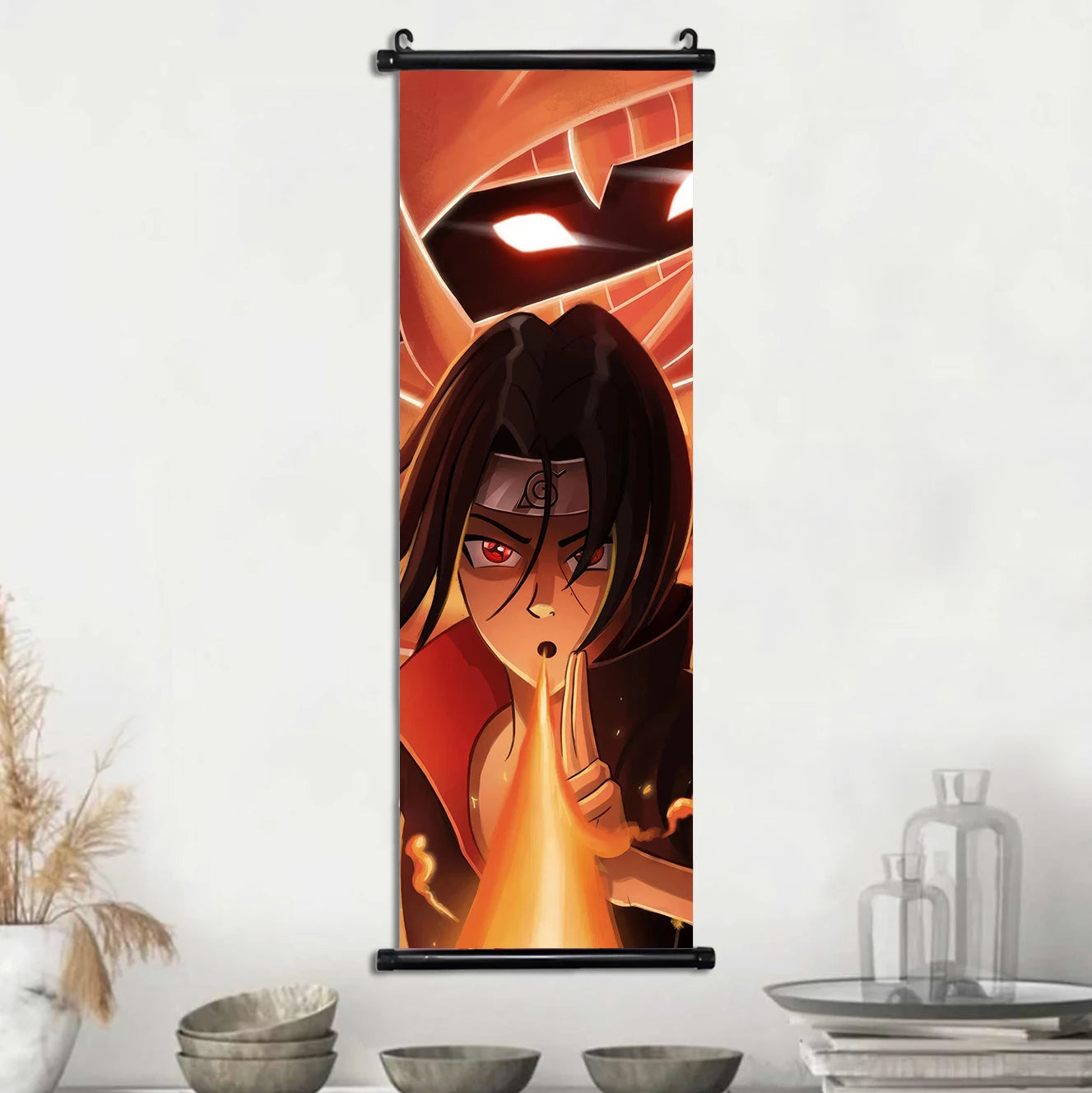 Akatsuki Hot Japanese Anime Poster Scroll Canvas Wall Hanging Painting Home Decor Itachi  Art Room Decoration Kid Gift Didara