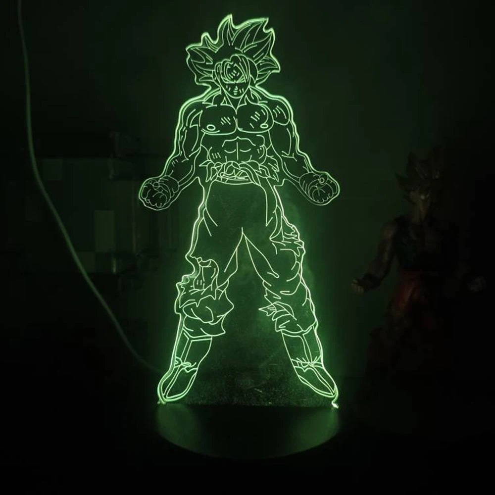 3D Illusion Anime Goku Vegeta Dragon Ball Z Super Saiyan Night Light with Remote Control and Smart Touch Room Decor Lamp gift