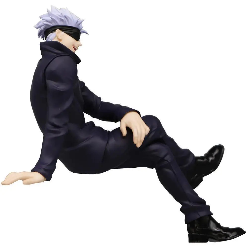 New Gojo Satoru 10CM Anime Jujutsu Kaisen Figure Itadori Yuji Seated Noodle Stopper Model PVC Children Toys Static Gift Doll