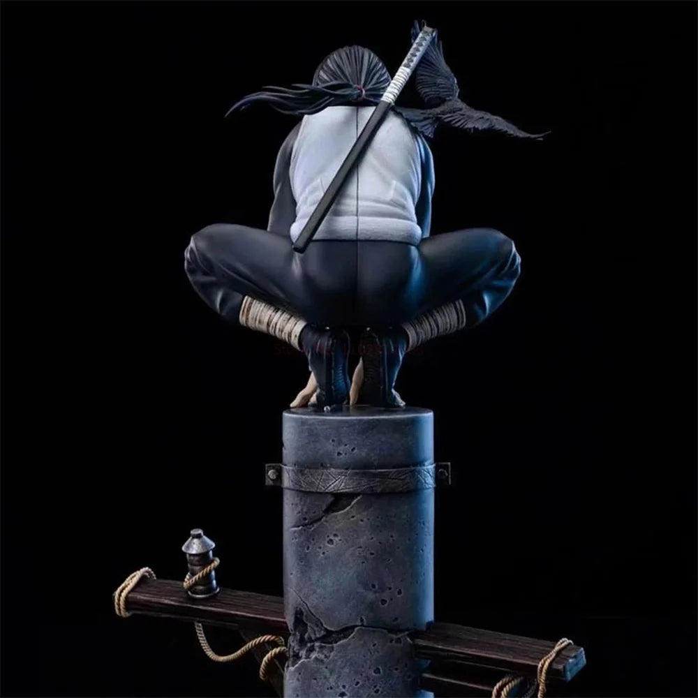 Anime Naruto Anbu Uchiha Itachi Tsukuyomi Sharingan Squatting In·stock Figure Pvc Model Decoration Collection Toy Gift Shipped