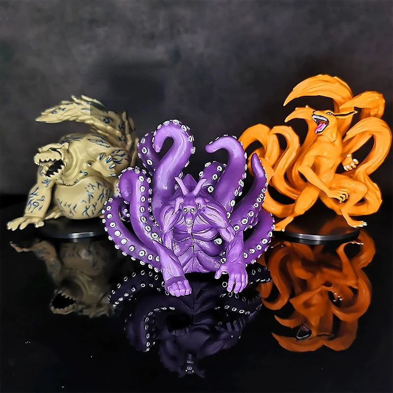 Bandai Anime Shippuden Figure Bijuu Series Kyuubi Kurama Gyuki Shukaku Pvc Tailed Beasts Action Figurine Collectible Model Toys