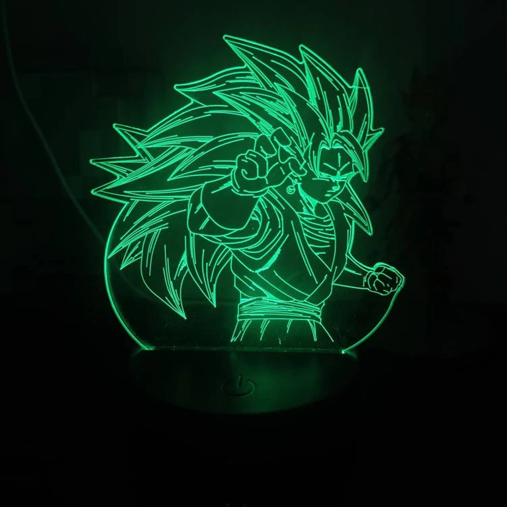 3D Illusion Anime Goku Vegeta Dragon Ball Z Super Saiyan Night Light with Remote Control and Smart Touch Room Decor Lamp gift