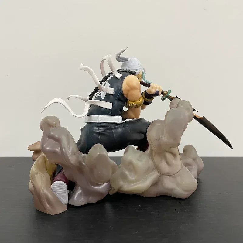 15CM Anime Demon Slayer Uzui Tengen with Arms Battle Statue PVC Full-Length Action Figure Model Toy Gift Brinquedos