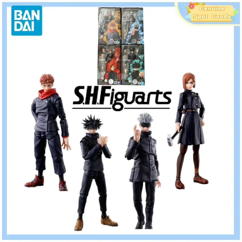 Genuine Bandai Jujutsu Kaisen SHF Satoru Gojo Megumi Yuji Anime Action Figures Model Toys Collectible Gift for Toys Hobbies Kids