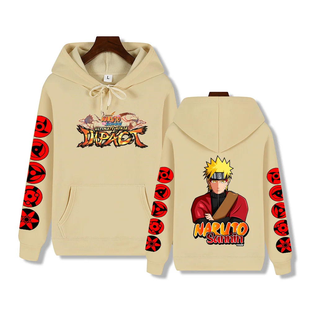 Super handsome Naruto Print Autumn/Winter Comfortable soft thickening men's high quality casual fashion warm street hoodie