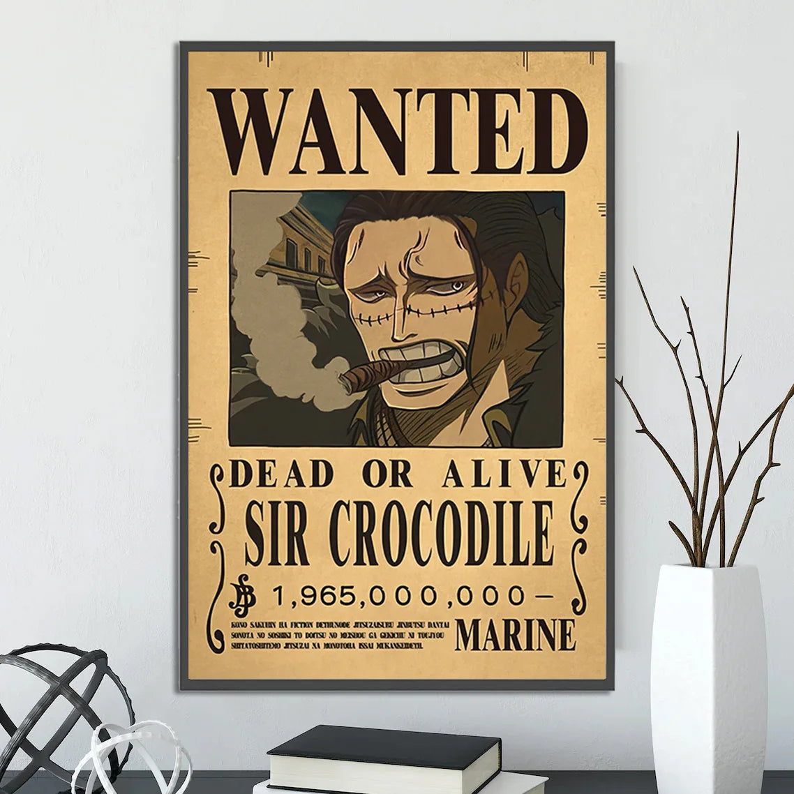 One Piece Self-adhesive Poster Bounty Order Luffy Wallpapr Ace Figures Nami Home Decoration Painting Anime Zoro Wall Art Sanji