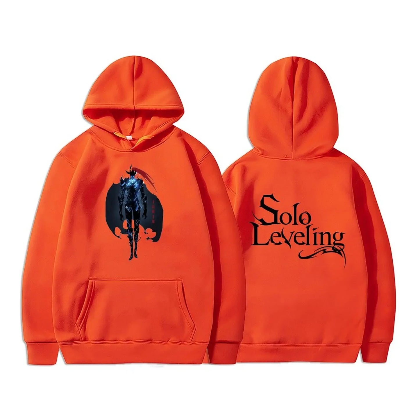 Anime Solo Leveling Sung Jin Woo Graphic Print Autumn Fleece Manga Hoodies Oversized Streetwear Harajuku Unisex