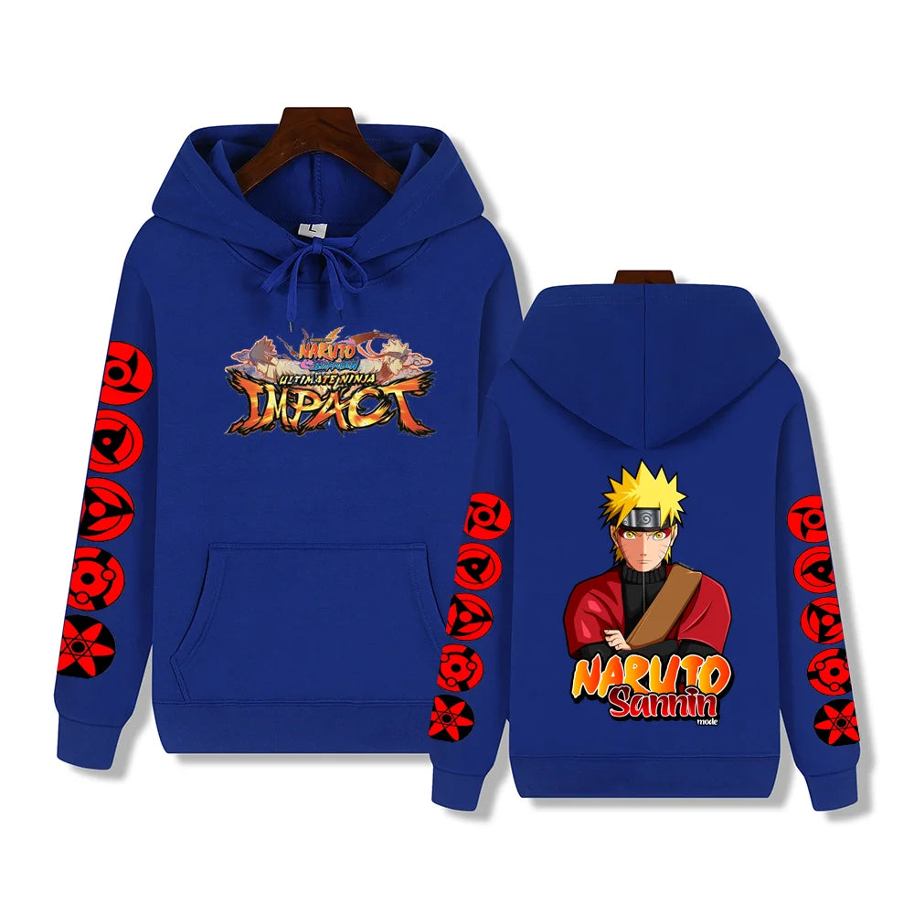 Super handsome Naruto Print Autumn/Winter Comfortable soft thickening men's high quality casual fashion warm street hoodie