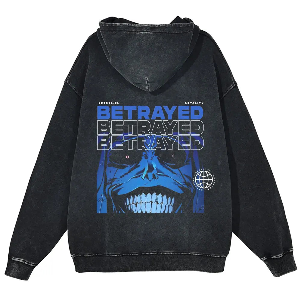 Anime Solo Leveling Retro Washed Hoodies Arise Print Vintage 100% Cotton Hooded Sweatshirts Oversize Hip Hop Male Pullover
