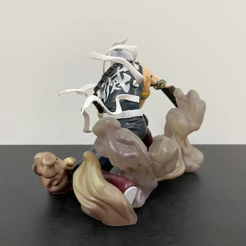 15CM Anime Demon Slayer Uzui Tengen with Arms Battle Statue PVC Full-Length Action Figure Model Toy Gift Brinquedos