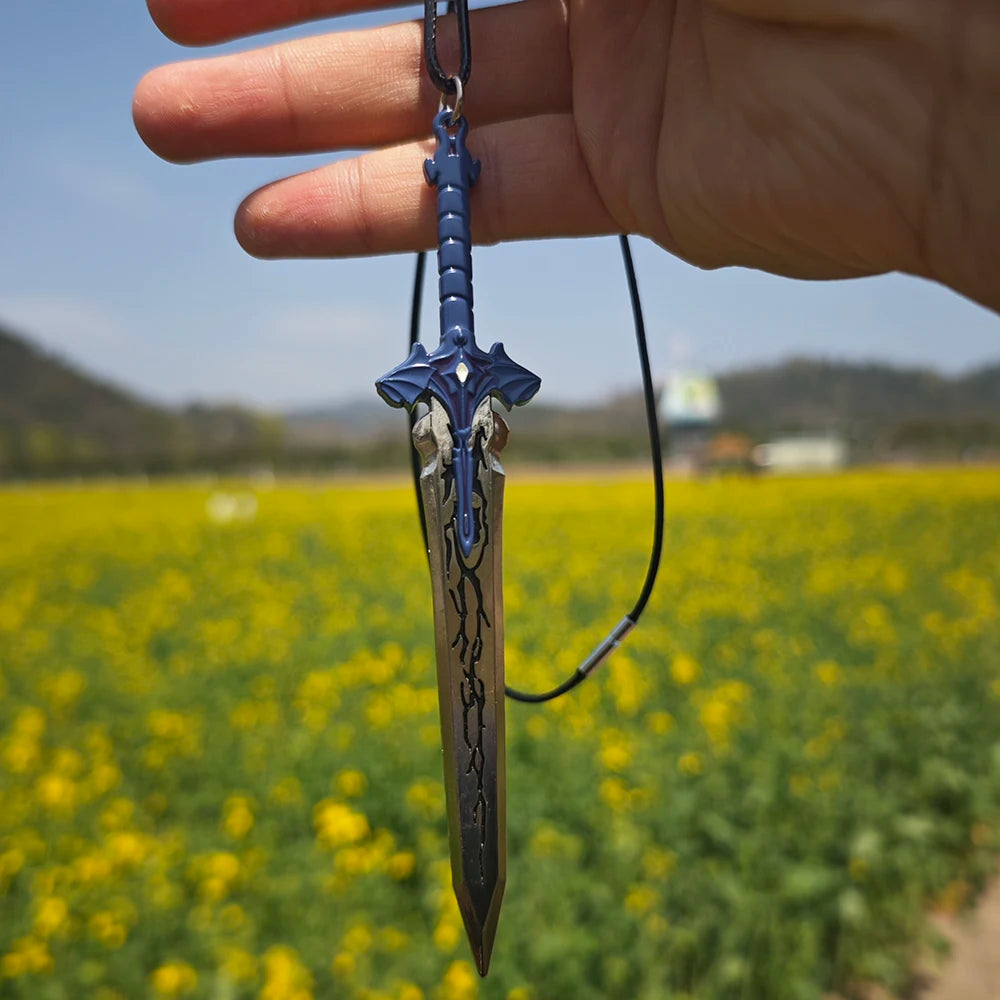 Solo the Leveling Necklace Anime Same Sword Pendant Necklaces for Boys Men Fans Decorations Gifts