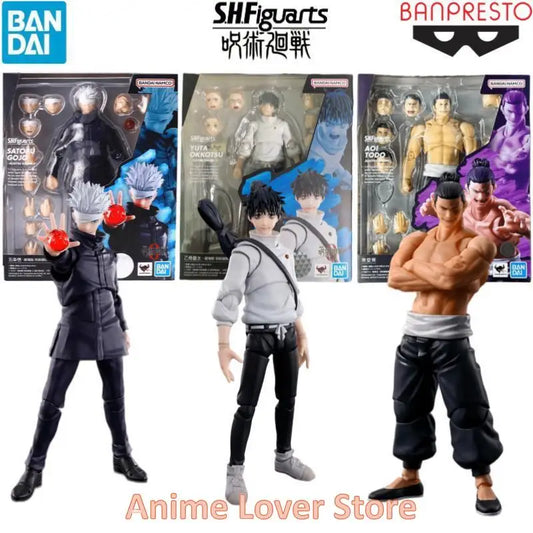 In Stock Bandai Original SHFiguarts SHF Jujutsu Kaisen Okkotsu Yuta Satoru Gojo Todo Aoi Anime Action Figures Toys for Kids Gift