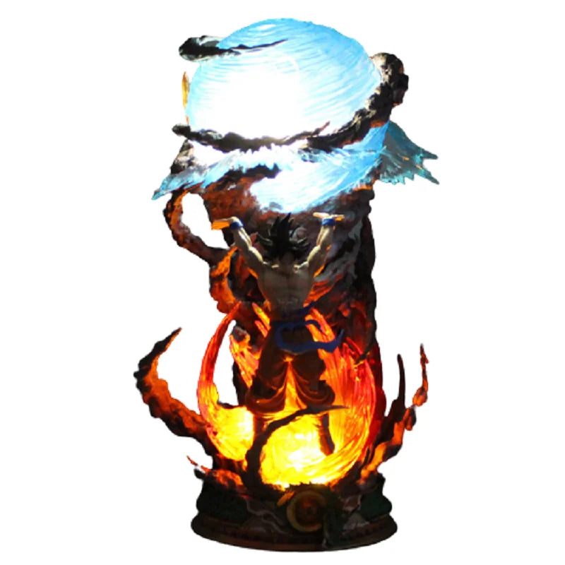 Dragon Ball Figures 25cm Dragon Ball Figures Spirit Bomb Sou Goku Anime Figures Super Saiya Action Figure Model Pvc Statue Doll