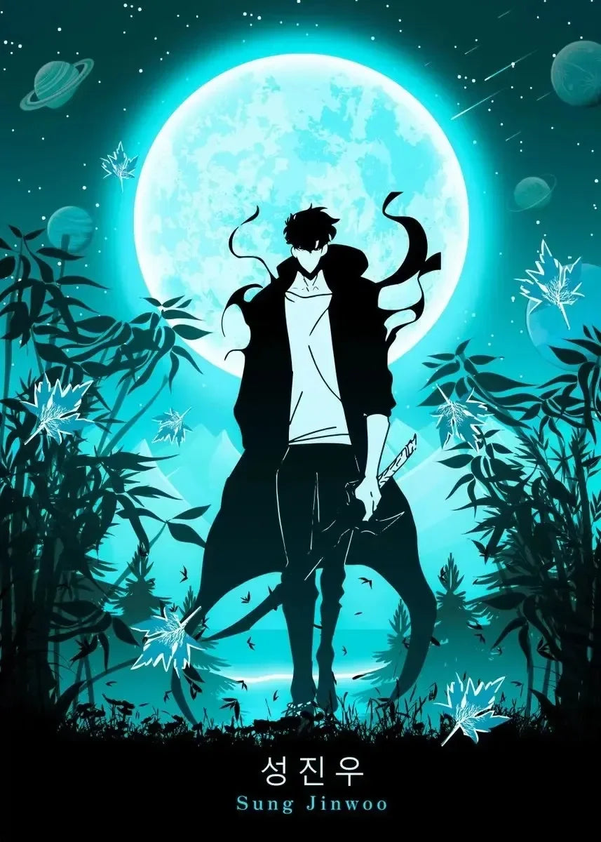Korean Popular Anime Solo Leveling Comic Art Poster Canvas Painting and Prints Wall Art Cartoon Picture for Room Wall Home Decor