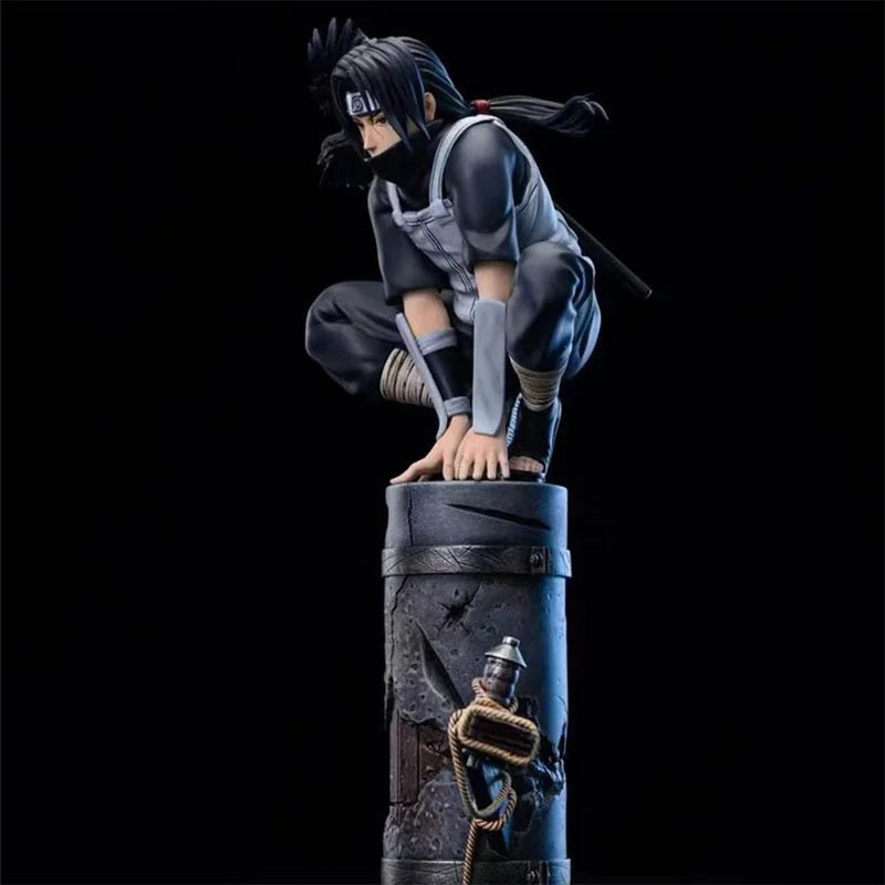 Anime Naruto Anbu Uchiha Itachi Tsukuyomi Sharingan Squatting In·stock Figure Pvc Model Decoration Collection Toy Gift Shipped