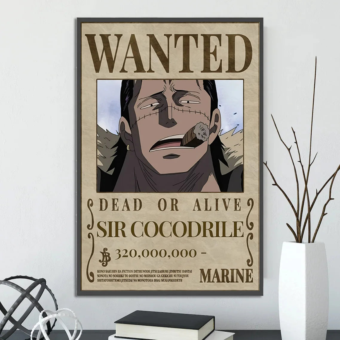 One Piece Self-adhesive Poster Bounty Order Luffy Wallpapr Ace Figures Nami Home Decoration Painting Anime Zoro Wall Art Sanji
