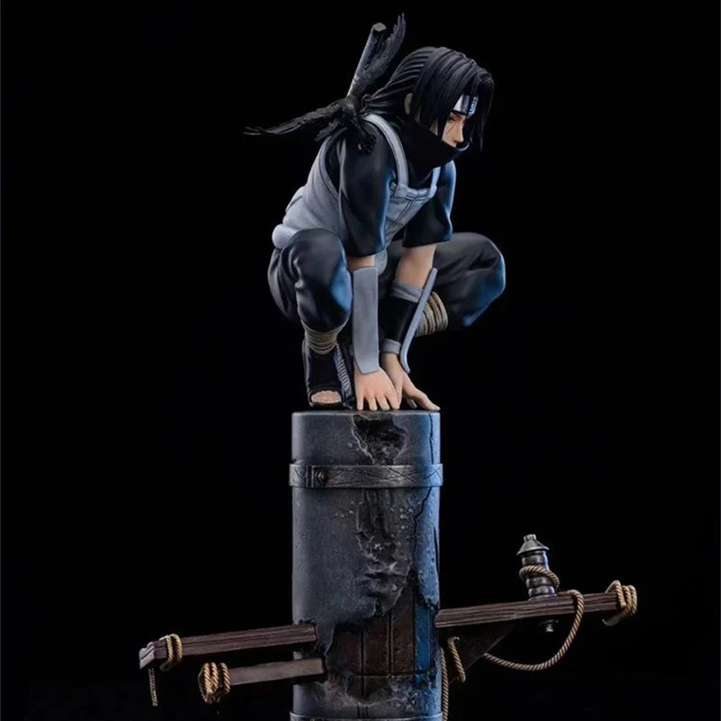 Anime Naruto Anbu Uchiha Itachi Tsukuyomi Sharingan Squatting In·stock Figure Pvc Model Decoration Collection Toy Gift Shipped