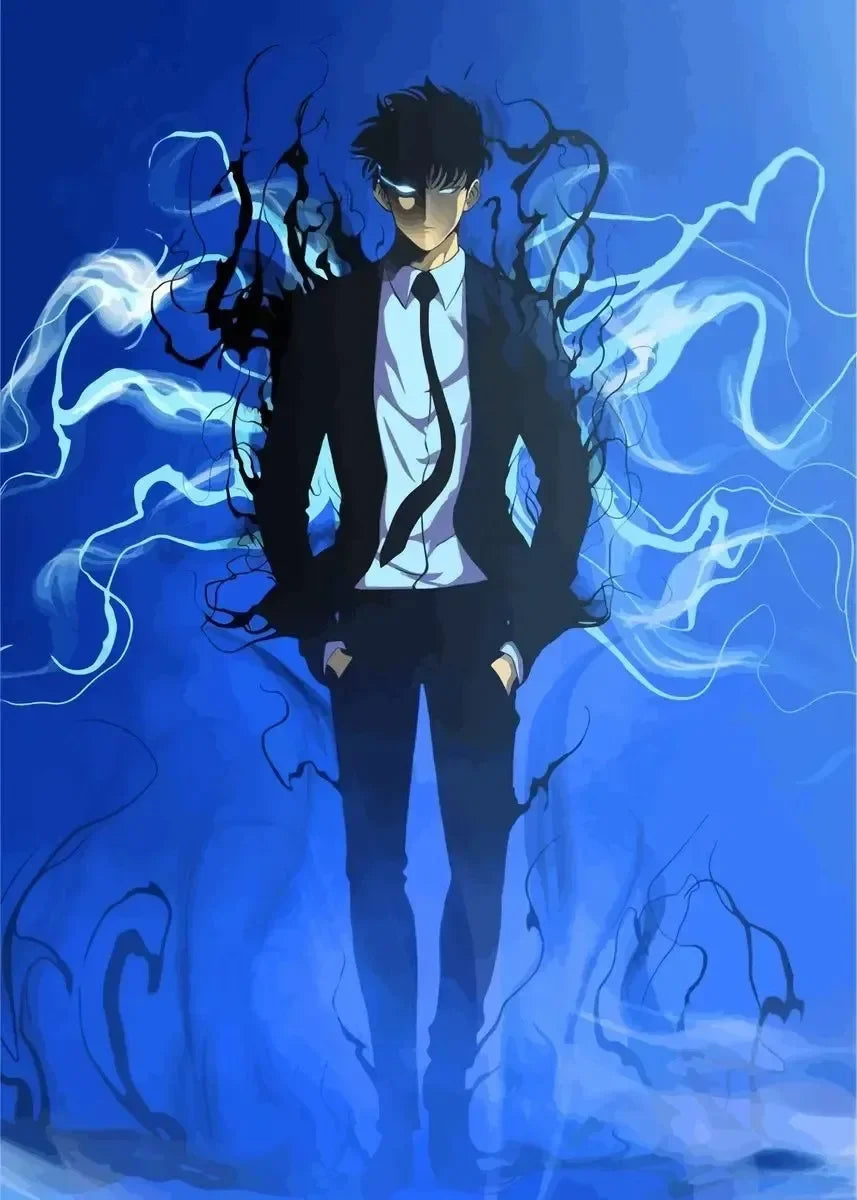 Korean Popular Anime Solo Leveling Comic Art Poster Canvas Painting and Prints Wall Art Cartoon Picture for Room Wall Home Decor