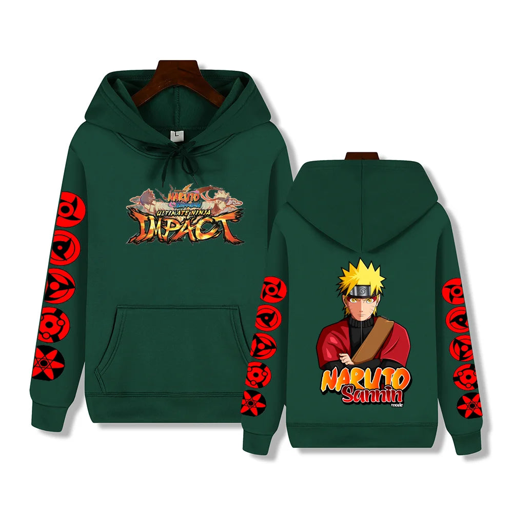 Super handsome Naruto Print Autumn/Winter Comfortable soft thickening men's high quality casual fashion warm street hoodie