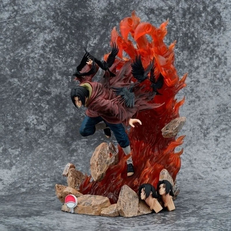 28cm Naruto Shippuden Action Figure Akatsuki Gk Uchiha Itachi Tsukuyomi Manga Statue Pvc Collectiblemodel Birthday Gifts Toys