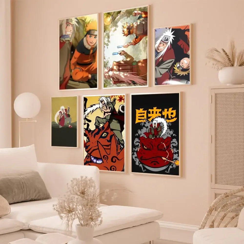 Jiraiya Naruto Poster Paper Print Home Living Room Bedroom Entrance Bar Restaurant Cafe Art Painting Decoration