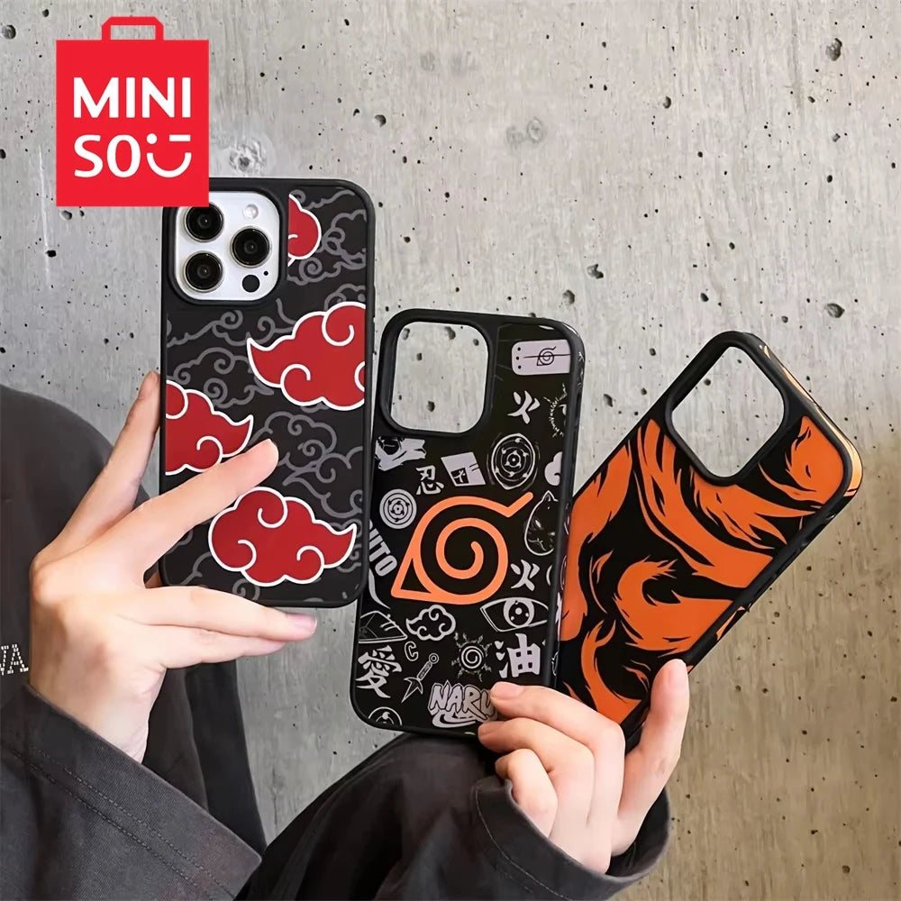 Anime Akatsuki Clouds Kurama Cases for iphone 16 15 14 13 12 11 Pro Max Full Cover Painting Soft Bumper Phonecase Funda