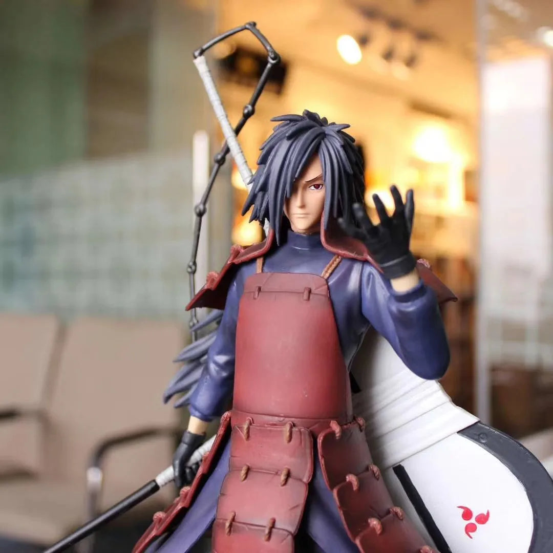 30CM Anime Naruto Action Uchiha Madara Sharingan Uchiha Group Change Head Fighting Figurine PVC Collectible Model Toy Decor Gift