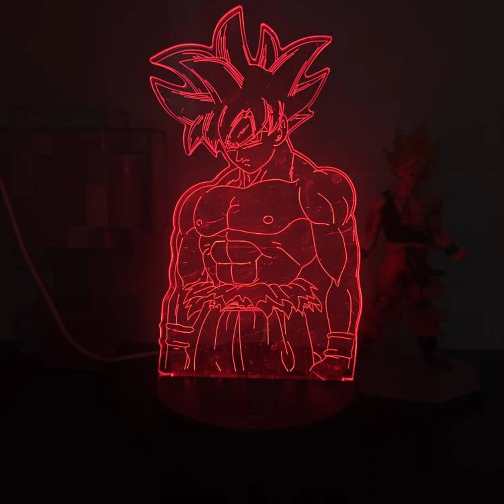 3D Illusion Anime Goku Vegeta Dragon Ball Z Super Saiyan Night Light with Remote Control and Smart Touch Room Decor Lamp gift